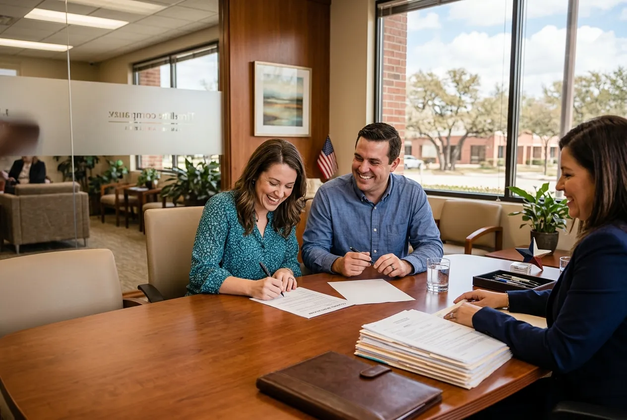Closing day at the title company