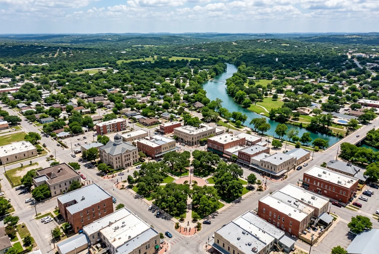 Aerial view of New Braunfels